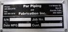 Used Par Piping & Fabrication Tank, 575 Gallon, 321 Stainless Steel, Vertical. 48