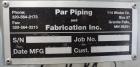 Used Par Piping & Fabrication Tank, 575 Gallon, 321 Stainless Steel, Vertical. 48