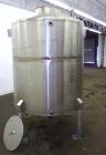 Used Tank, 575 Gallon, 316 Stainless Steel, Vertical. Approximate 54