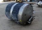 Used- Tank, 650 Gallon, 304 Stainless Steel, Vertical. Approximate 52