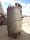 Used Tank, 500 Gallon, 304 Stainless Steel, Vertical. Approximate 48