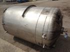 Used- Tank, 500 Gallon, 304 Stainless Steel, Vertical. Approximate 48