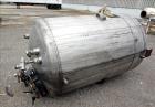 Used Tank, 500 Gallon, 304 Stainless Steel, Vertical. Approximate 48