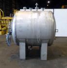 Used Tank, 700 Gallon, 316 Stainless Steel, Horizontal. Approximate 60
