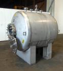 Used Tank, 700 Gallon, 316 Stainless Steel, Horizontal. Approximate 60
