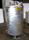 Used Tank, 500 Gallon, 304 Stainless Steel, Vertical. Approximate 48