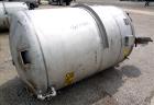 Used- Tank, 500 Gallon, 304 Stainless Steel, Vertical. Approximate 48