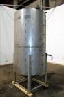 Used Tank, Approximate 700 Gallon, 304 Stainless Steel, Vertical. 48