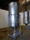 Used Tank, Approximate 750 Gallon, 304 Stainless Steel, Vertical. Approximate 4