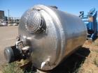 Used Mixing Tank, Approximate 850 Gallon, Stainless steel.