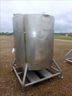 Used- Tank, 500 Gallon, Stainless Steel, Vertical. Approximate 52