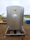 Used Tank, 500 Gallon, Stainless Steel, Vertical. Approximate 52