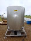 Used- Tank, 500 Gallon, Stainless Steel, Vertical. Approximate 52