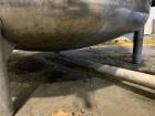 Used Tank, Approximate 550 Gallon, Stainless Steel, Vertical. Approximate 60