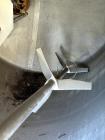 Used 750 Gallon Stainless Steel Vertical Mix Tank – Dual Turbine & Emulsifier (No Drives)