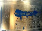 Used Will Flow kettle, 750 gallon, 316 stainless steel, vertical. 48