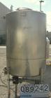 USED: Tank, 550 gallon, 316 stainless steel, vertical. 50