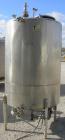 USED: Tank, 550 gallon, 316 stainless steel, vertical. 50
