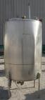 USED: Tank, 550 gallon, 316 stainless steel, vertical. 50
