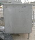 Used: Tank, 490 gallon, 304 stainless steel, rectangular. 42