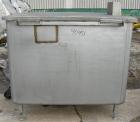 Used: Tank, 490 gallon, 304 stainless steel, rectangular. 42