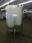 Used AB Process Tank, Model CT-150, 500 Gallon, 304 Stainless Steel, Vertical.