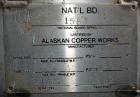 Used Alaskan Copper Works Pressure Tank, Approximate 500 Gallon, 316L Stainless Steel, Vertical. Approximate 42” diameter x 82” straight side, dished top and bottom. Internal rated 35 psi at -20 to 2...