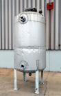 Used Arrow Tank & Engineering Pressure Tank, 570 Gallons, 304L Stainless Steel, Vertical. Approximate 48” diameter x 68” straight side, dished top and bottom. Internal rated Full Vacuum & 50psi at -2...