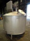 Used Blentech Tank, Model Tank 850-A, Approximately 650 Gallons, 304 Stainless Steel, Vertical. 72