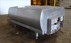 Used C.E. Howard Milk Tank, Model H-58, 800 Gallons, 304 Stainless Steel, Horizontal. U-shaped trough approximate 92-1/2