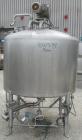 Used Creamery Package Tank, 500 Gallon, 304 stainless steel, vertical. 60