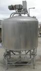 Used Creamery Package Tank, 500 Gallon, 304 stainless steel, vertical. 60