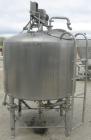 Used Creamery Package Tank, 500 Gallon, 304 stainless steel, vertical. 60