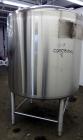 Used DCI WFI Storage Pressure Tank, 500 Gallon, 316L Stainless Steel, Vertical. 53-3/4” Diameter x 44” straight side, dished top and bottom. Internal rated +30/-15 psi at 250 degrees F. Openings top ...