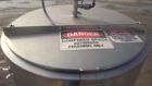 Used DCI Jacketed Tank, 750 Gallon, 304 Stainless Steel, Vertical. Flat top with 1/2 hinged cover, sloped bottom. Bottom head and 1/3 bottom sidewall dimple jacketed, rated 90 psi at 200 deg F. 2