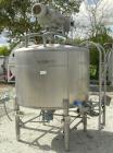 Used Dairy Craft Tank, 500 Gallon, 304 stainless steel, vertical. 60
