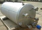 Used Four Corp pressure tank, 525 gallon, 316 stainless steel, vertical. 42