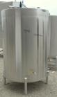 Used Hartel Tank, 500 Gallon, 304 Stainless Steel, Vertical. 48