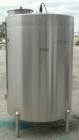 Used Hartel Tank, 500 Gallon, 304 Stainless Steel, Vertical. 48