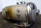Used Hebeler Pressure Tank, 700 Gallon, 304L Stainless Steel, Vertical. 48