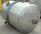 Used Lee Metal Products Pressure Tank, 500 gallon, 316 stainless steel, vertical. 48