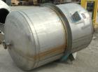 Used Lee Metal Products Pressure Tank, 500 gallon, 316 stainless steel, vertical. 48
