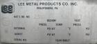 Used Lee Metal Products Pressure Tank, 500 gallon, model DBT, 316 stainless steel, vertical. Approximate 48