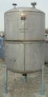 Used Lee Metal Products Pressure Tank, 500 gallon, model DBT, 316 stainless steel, vertical. Approximate 48