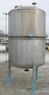 Used Lee Metal Products Pressure Tank, 500 gallon, model DBT, 316 stainless steel, vertical. Approximate 48