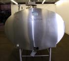 Used Mueller Cooling Tank, 500 Gallons, 304 Stainless Steel, Horizontal. Approximately 56