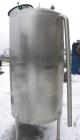 Used Lake Process Systems Tank, 500 gallon, model LPS-500, 304 stainless steel, vertical. 44