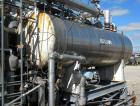 Used Hebeler Pressure Tank, 940 Gallons, 316L Stainless Steel, Horizontal. 42’’ diameter x 144’’ straight side, 2 to 1 elliptical heads. Internal rated 75/FV psi at 300 deg.f., and –20 deg.f. at 75/F...