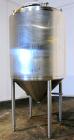 Used Tank, 500 Gallon, 316 Stainless Steel, Vertical. 52