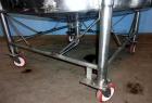 Used 500 Gallon Tank.Stainless steel dish bottom, portable.
